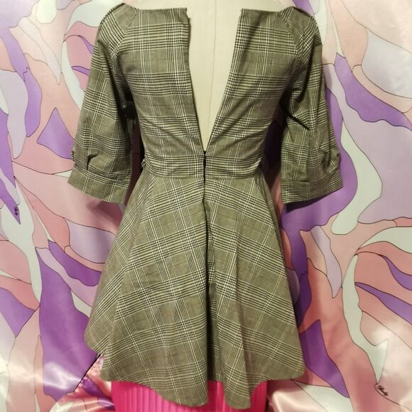 Ank Rouge Mini Dress Size Women's Extra Small Plaid Retro Vintage Casual Party - Picture 8 of 11